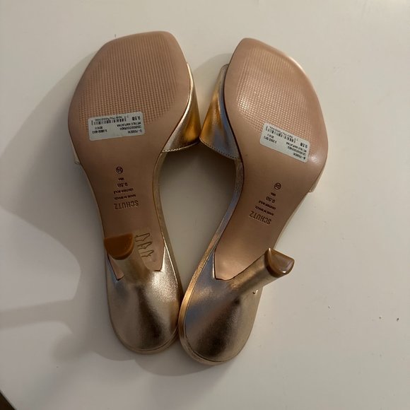 Schutz Dethalia Metallic Leather Sandal - Picture 6 of 6